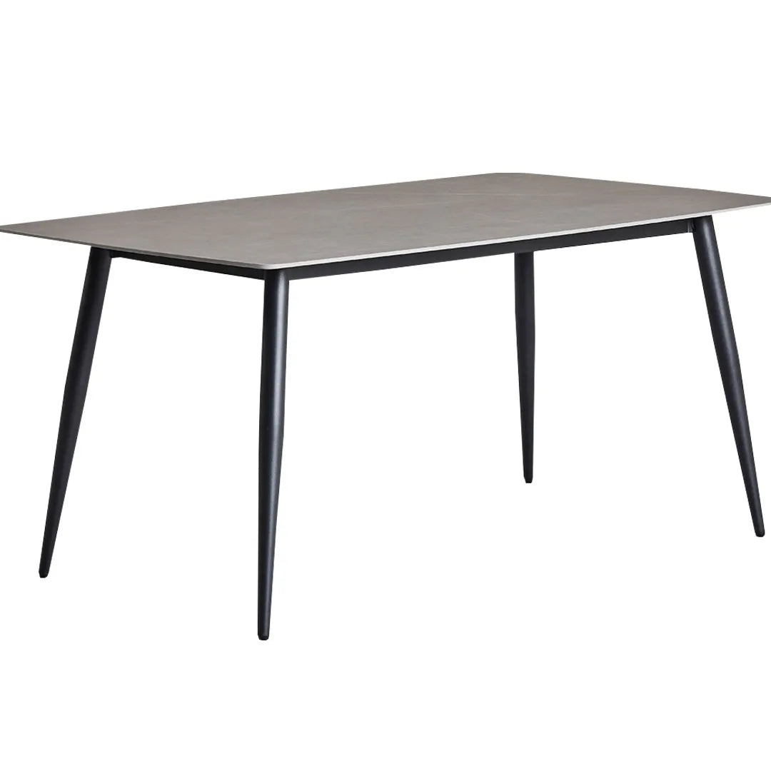 Sintered Stone Table Top & Powder Coated Iron Base Dining Table In 1.8M