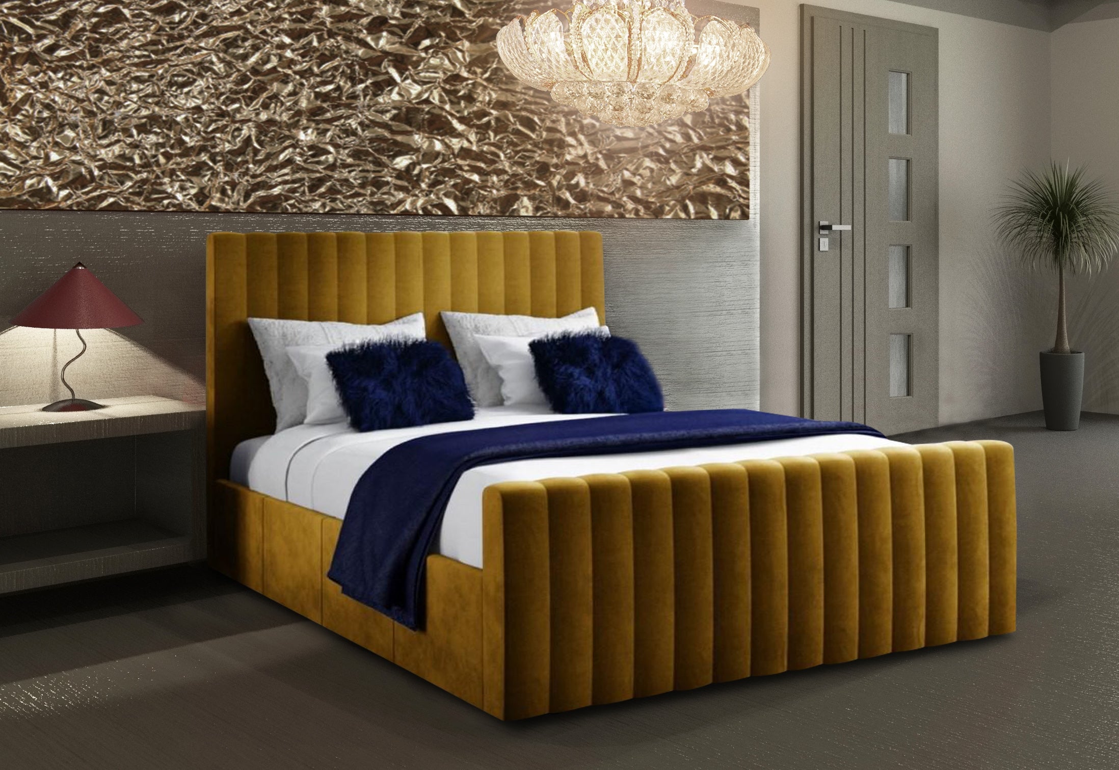 The Bespoke Sadie Bed- Fully Customisable with Storage Options- Velvet Monaco Range