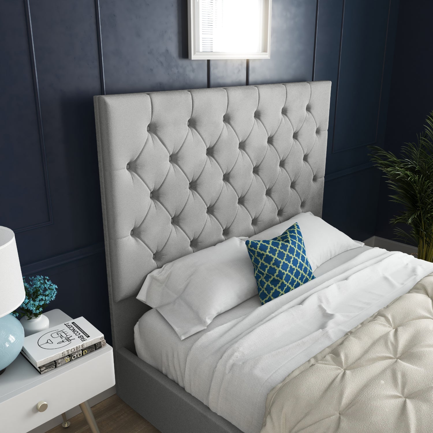 Alma Upholstered Soft Velvet Bed Frame