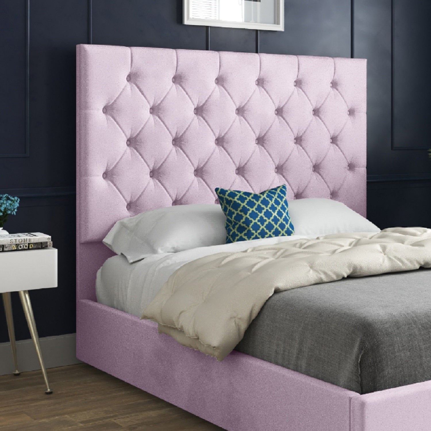 Alma Upholstered Soft Velvet Bed Frame