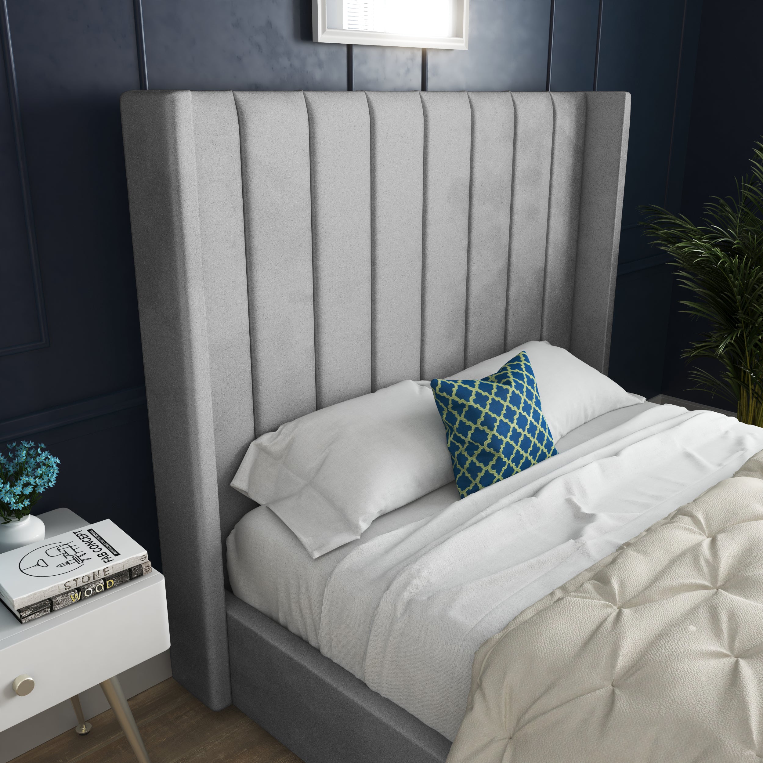 The Bespoke Alexa Bed- Fully Customisable with Storage Options- Velvet Monaco Range