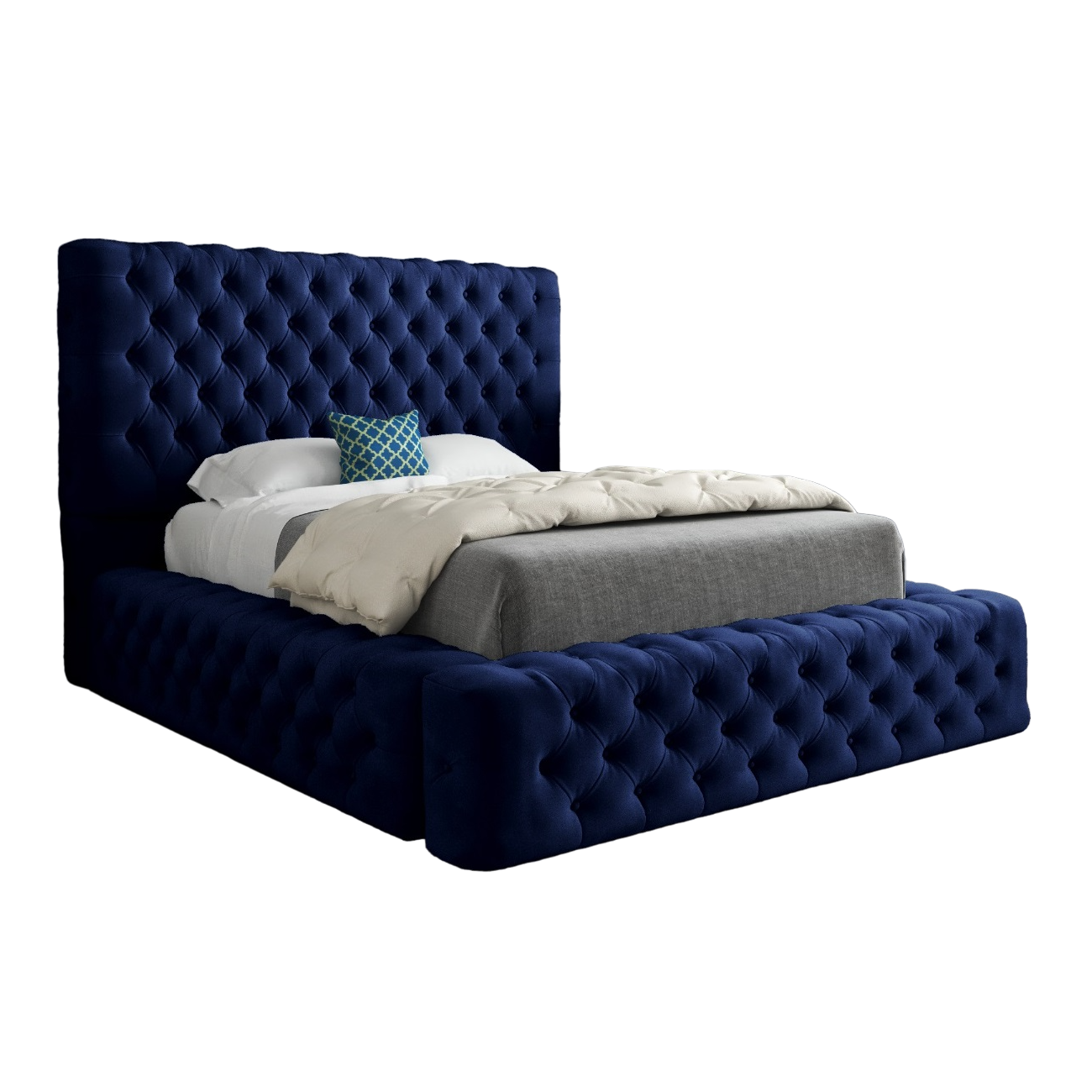 Grand Milan Pleated Upholstery Bed Frame