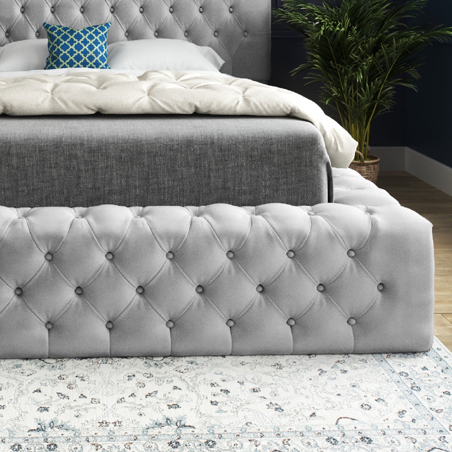 Grand Milan Pleated Upholstery Bed Frame