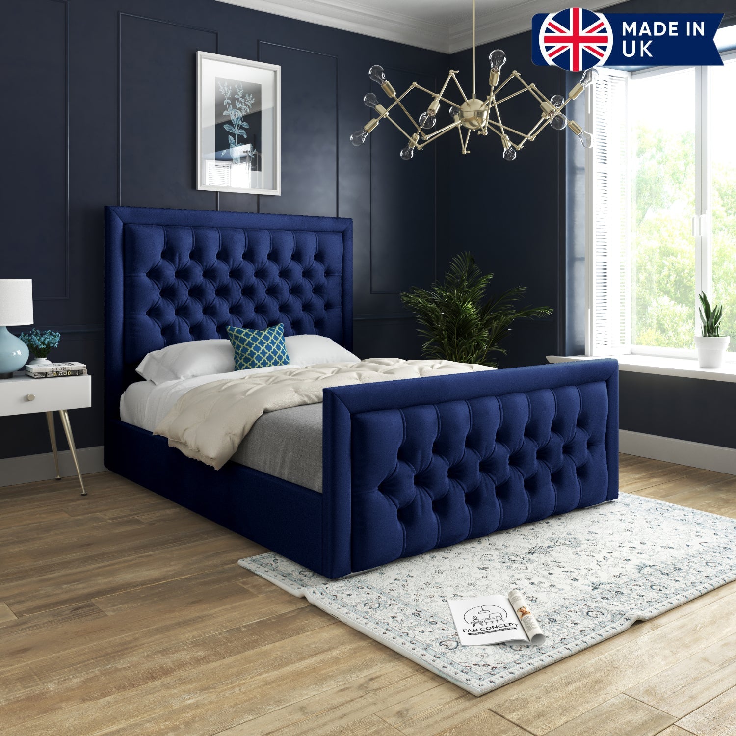 Rovigo Upholstered Soft Velvet Bed Frame
