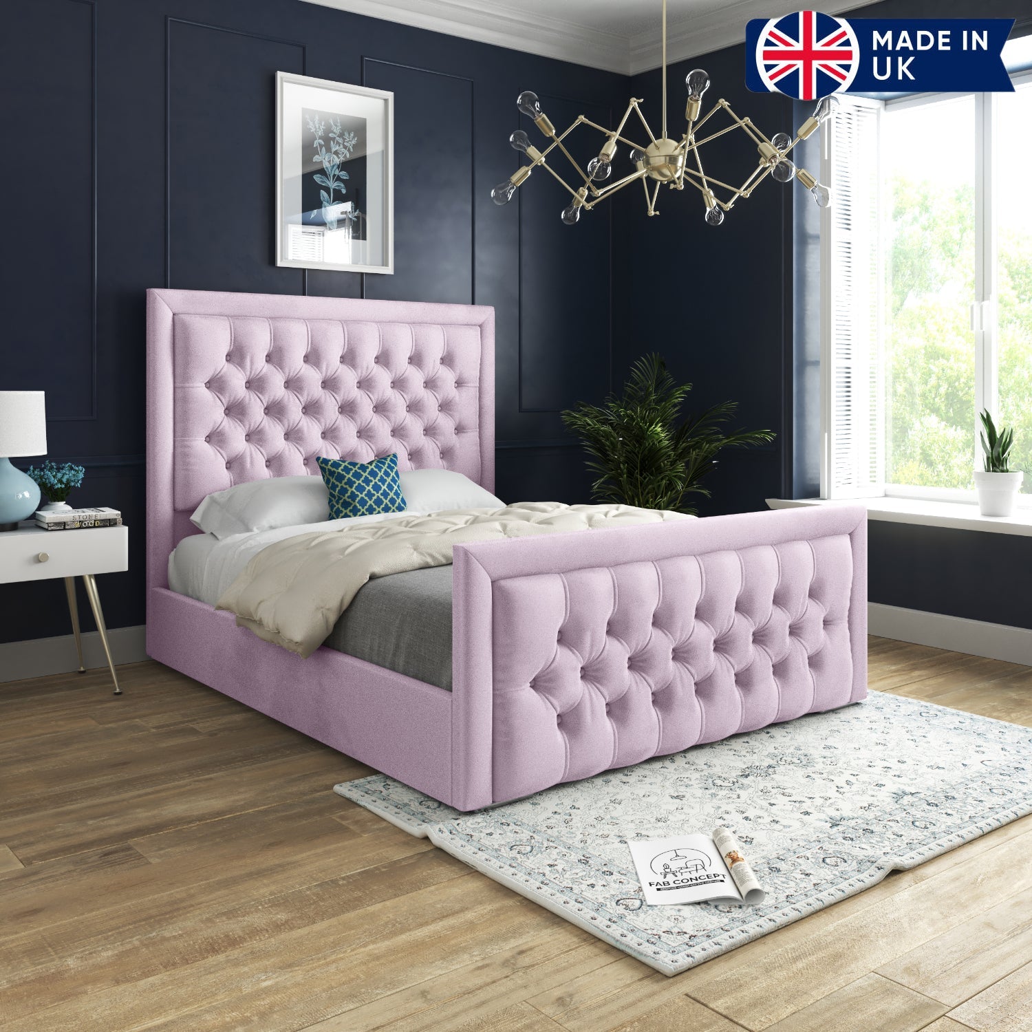 Rovigo Upholstered Soft Velvet Bed Frame