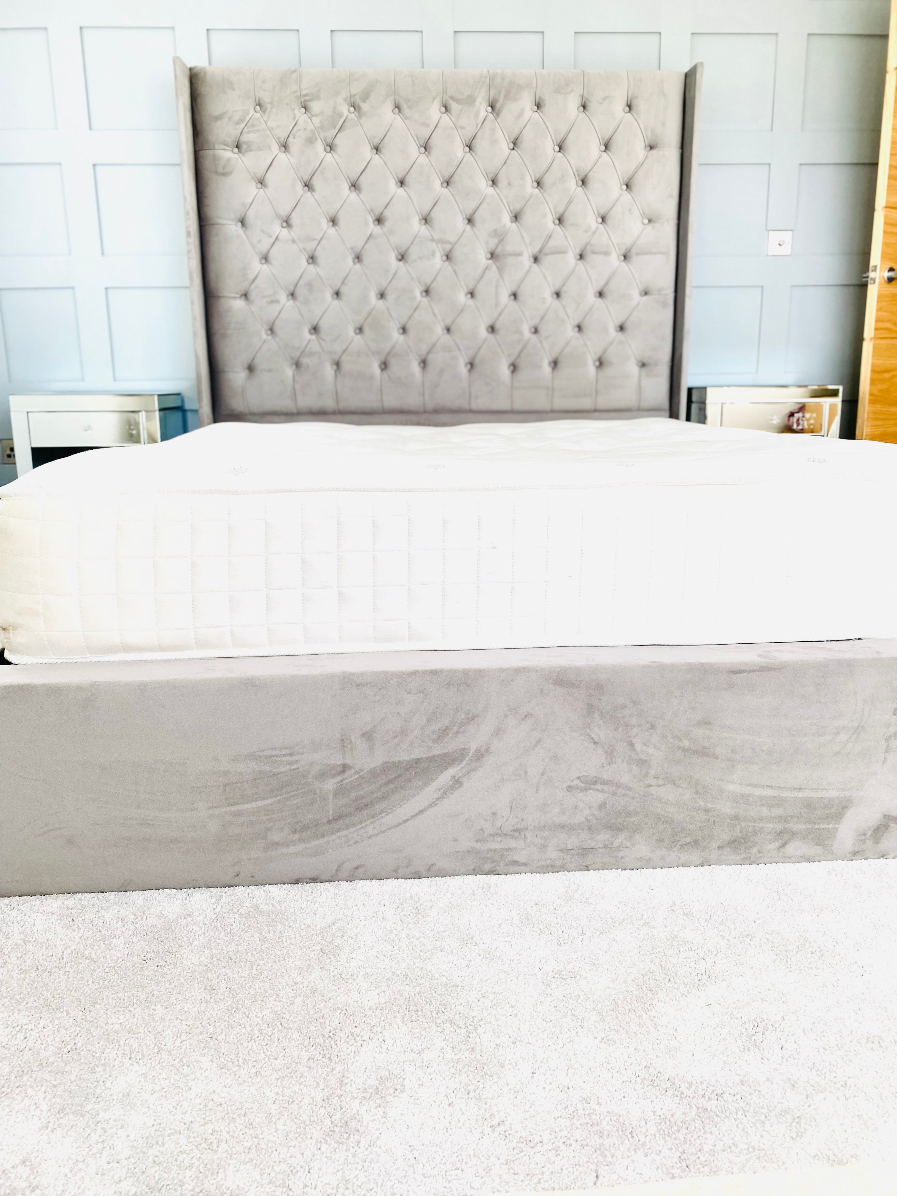 The Bespoke Chesterfield Wing Bed-Fully Customisable with Storage Options- Chesterfield Range