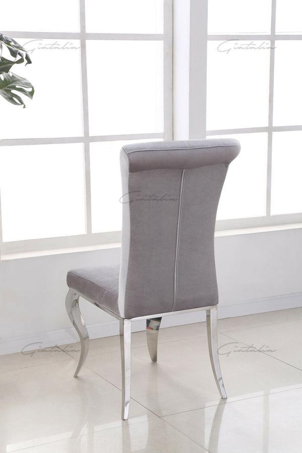 Louis 90cm Black Marble Dining Table + Louis Plush Velvet Dining Chairs